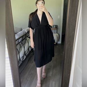 Black midi dress